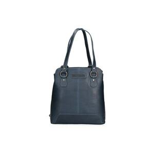 Rucsac convertibil de piele - Albastru imagine