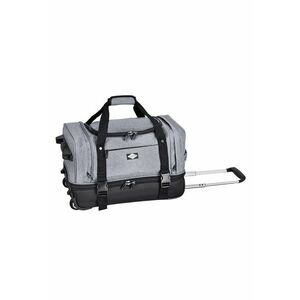 Geanta de voiaj cu role 2 compartimente - poliester 600D/bumbac - 50 cm - gri imagine