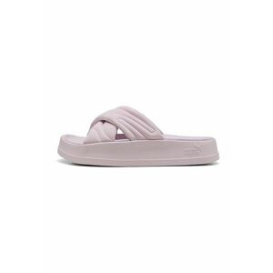 Papuci flatform cu bareta pufoasa din piele nabuc Leadcat imagine