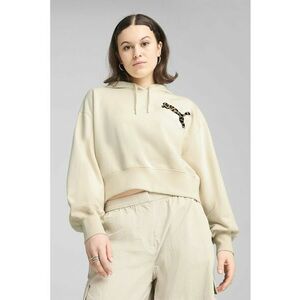 Hanorac relaxed-fit cu croiala crop Leo Luxe imagine