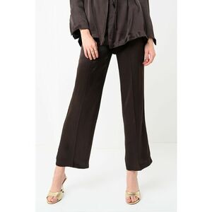 Pantaloni crop cu aspect satinat imagine