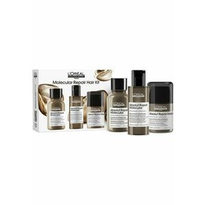 Set Travel Size Trio L'Oréal Professionnel Serie Expert Absolut Repair Molecular - pentru par deteriorat - formulat cu legaturi peptidice si 5 aminoacizi - Sampon 100ml + Serum 75ml + crema leave in 50ml imagine