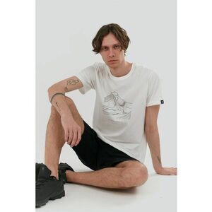 Tricou cu imprimeu si decolteu la baza gatului imagine