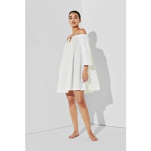 Rochie de plaja din bumbac cu decupaje pe umeri imagine