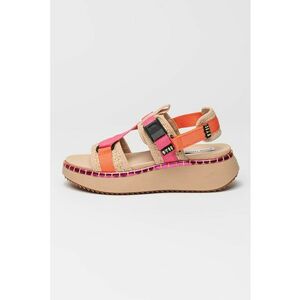 Sandale cu talpa wedge si inchidere velcro Decorum imagine