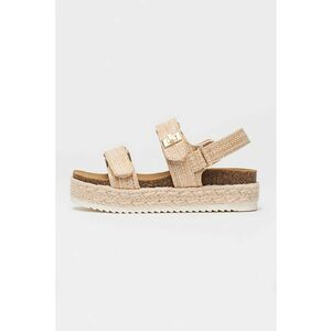 Sandale din piele ecologica cu talpa flatform imagine