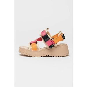 Sandale cu talpa wedge si catarama Decorum imagine
