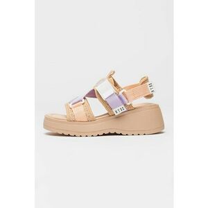 Sandale cu talpa wedge si catarama Decorum imagine