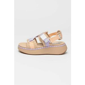 Sandale cu talpa wedge si inchidere velcro Decorum imagine