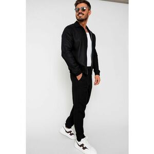 Set Toscano Jacheta cu fermoar si pantalon lung Black 16481 imagine