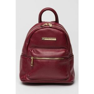 Rucsac de piele cu buzunar frontal cu fermoar imagine