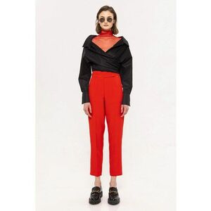 Pantaloni crop cu talie inalta imagine
