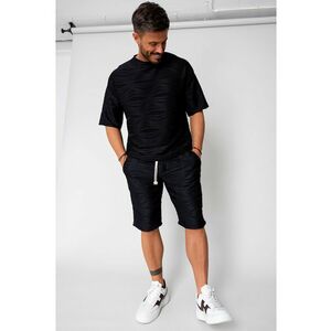 Set tricou si pantalon scurt Black 15292 imagine