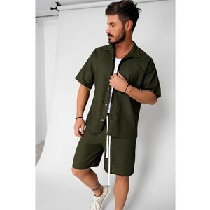 Set Island Mood camasa si pantalon scurt Kaki 16255 imagine