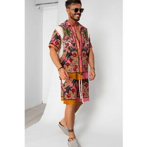 Set camasa si pantalon scurt impimeu multicolor 16240 imagine