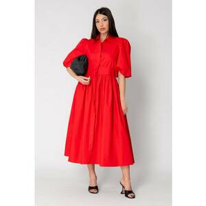 Rochie lunga tip camasa Red 15534 imagine