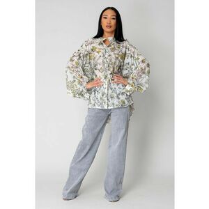 Camasa cu maneca lunga Butterfly Garden Off White 15513 imagine