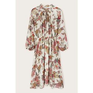 Rochie midi evazata cu model floral imagine