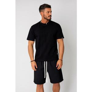 Tricou cu accesorii metalice Black 16017 imagine