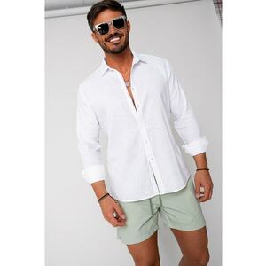 Camasa din IN cu nasturi White 16169 imagine