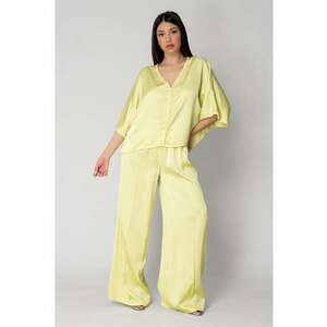 Set Shells II Camasa si pantalon lung din mix matase Lime 15508 imagine