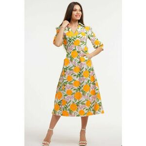 Rochie midi cu decolteu in V imagine