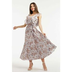 Rochie midi cu croiala in A - model si cordon in talie imagine