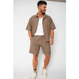 Set Sole camasa si pantalon scurt Brown 16549 imagine
