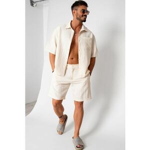 Set Sole camasa si pantalon scurt Beige 16545 imagine