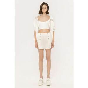 Pantaloni scurti de tuid cu buzunare laterale imagine
