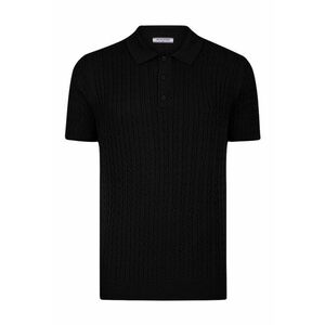 Tricou striat cu guler polo imagine