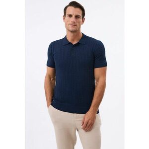Tricou striat cu guler polo imagine