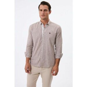 Camasa oxford din bumbac si in cu model in dungi imagine