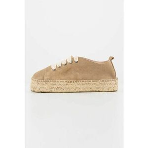 Espadrile flatform de piele intoarsa imagine