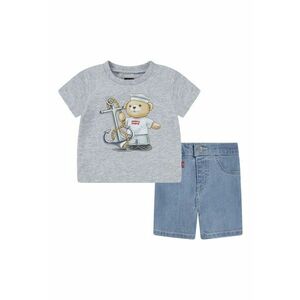 Set de blugi scurti si tricou cu imprimeu imagine