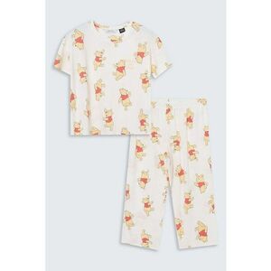 Pijama cu imprimeu si maneci scurte imagine
