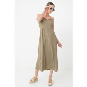 Rochie maxi cu decolteu cu volane imagine