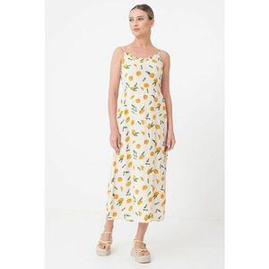Rochie maxi cu decolteu cu volane imagine