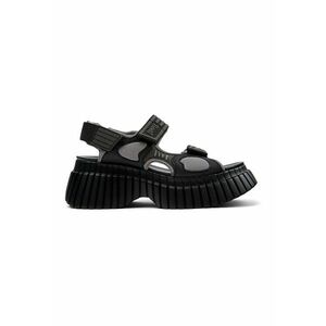 Sandale de piele cu insertii textile imagine