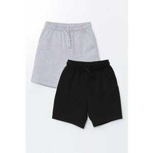 Set de pantaloni scurti cu model uni si snur de ajustare - 2 perechi imagine
