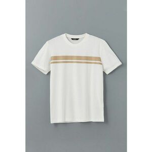 Tricou din bumbac cu decolteu la baza gatului imagine