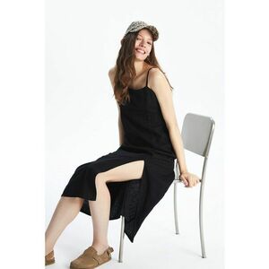 Rochie midi din amestec de in imagine