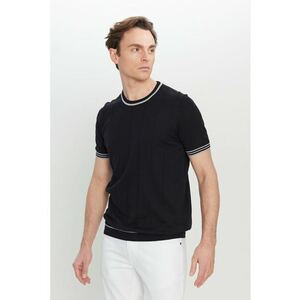 Tricou din bumbac cu decolteu la baza gatului imagine