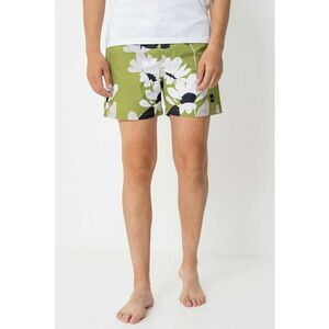 Pantaloni scurti de baie cu model floral si talie ajustabila imagine