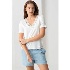 Tricou cu insertie crosetata Savannah imagine