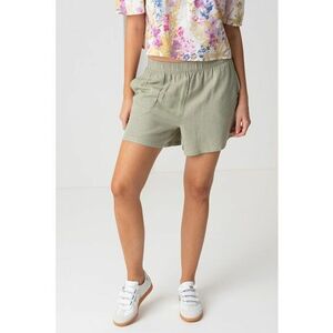 Pantaloni scurti din amestec de in cu talie elastica imagine