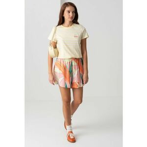 Tricou cu decolteu la baza gatului si model in dungi imagine