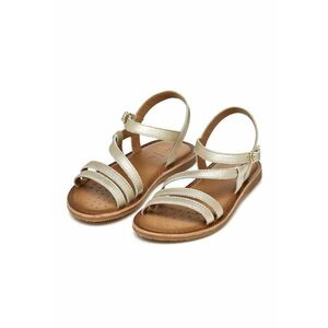 Sandale de piele cu aspect metalizat imagine
