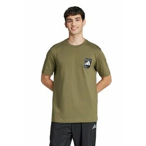 Tricou cu decolteu la baza gatului si logo aplicat imagine
