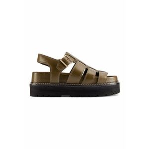 Sandale flatform de piele imagine